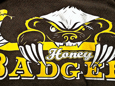 Honey Badger Logo hockey honey badger illustration snake