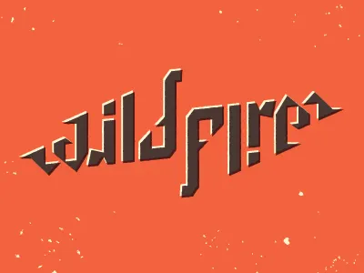 Wildfire Ambigram ambigram lettering logo typography