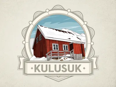 Kulusuk illustration kulusuk map vector