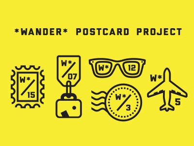 Wander Postcard Project illustration logo