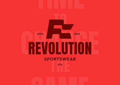 Revolution Sportswear brand identity brand mark design dynamic logo flag logo graphic design logo logomark logotype revolution sport logo sportswear logo