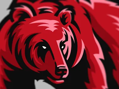 Grizzlies Hockey Logo brand grizzly hockey illustration logo red sports logo vector