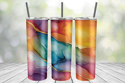 Alcohol ink rainbow tumbler wrap alcohol ink rainbow tumbler wrap