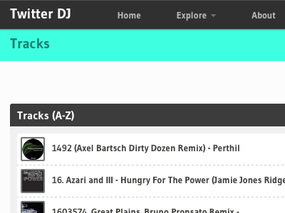 Twitter Dj - Track View