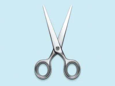 Scissor icon metal scissor
