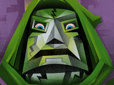 Doom dr. doom illustration marvel dribbble textures