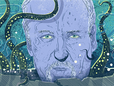 James Cameron colour drawing graphic illustration monkey portrait