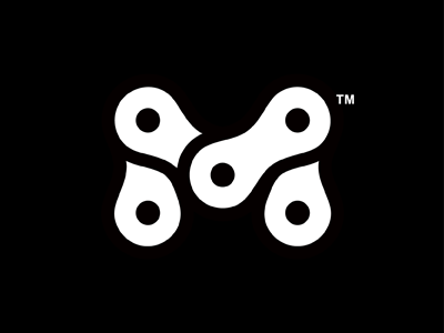 MOOVE bike black and white branding chain identity logo m michael spitz michaelspitz minimal monogram mountain biking