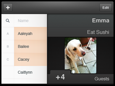 Guest List App app guest ios ipad iphone list