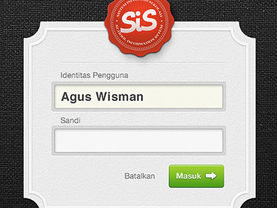 Login app interface website