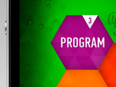 Hexagonal Menu app hexagonal menu mobile triangel