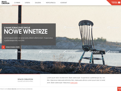 Big background photo creation design interior space website