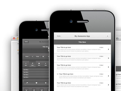 Mobile UI PSD Kit app iphone kit mobile psd ui