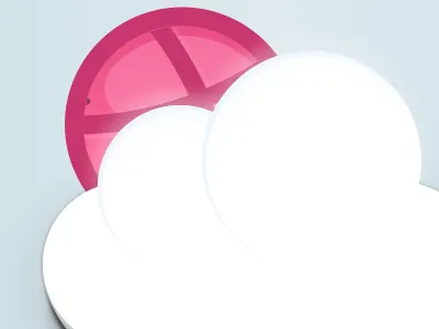 Sun Dribbble & Cloud css3 web