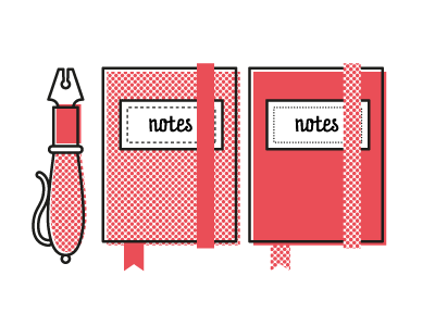 Notes alice donadoni block notes illustration notebook notes pen