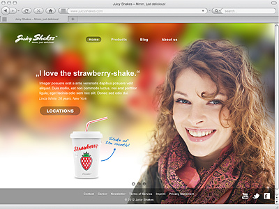 Juicy Shakes Website footer image slider juicy milk milkshake navigation shake shakes thirst web website