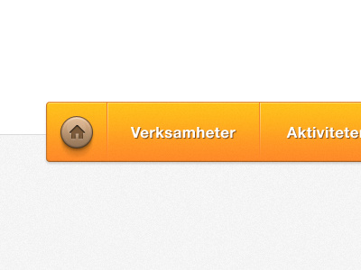 Menu dropshadow home icon menu orange ui webpage