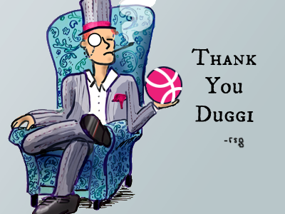 a dribbble debut due to duggi's drafting illustration thank you