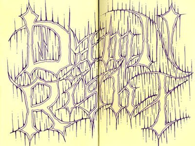 Damn Right illustration lettering moleskine typography