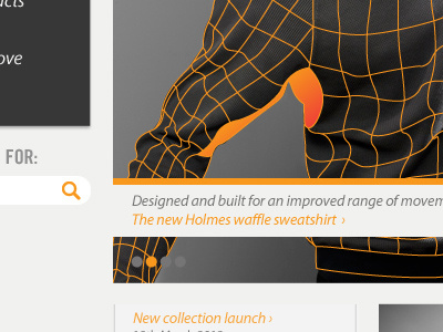 Clothing sneak peek clothing fashion ui website