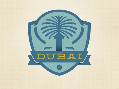 Dubai Incentive Logo blue dubai logo ribbon shield
