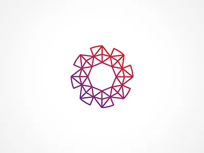 WIP Brandmark circle connections gradient logo