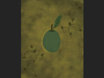 Olive gold illustration olive sponge