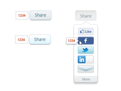 Simple Share Popover clean popover share sharing social white