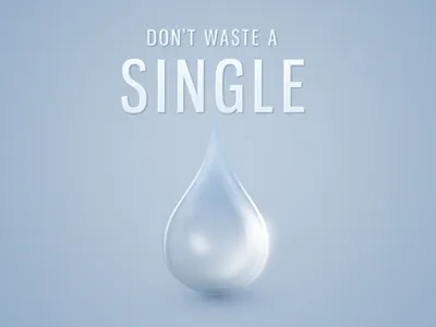 Don't Waste a Single Drop conservation graphic design icon design ramiro galan web design