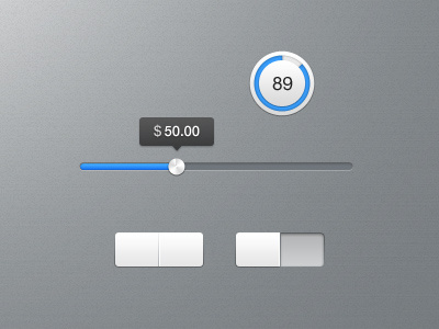 UI - WIP blue button circle load loader metallic popover pressed price slider steel switch texture white