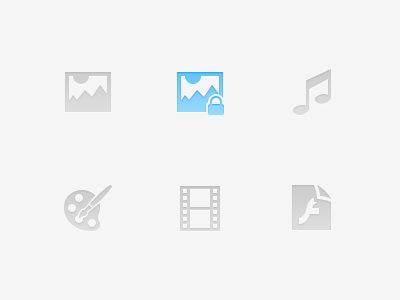 Post Type Icons art audio flash image music painting photo swf video