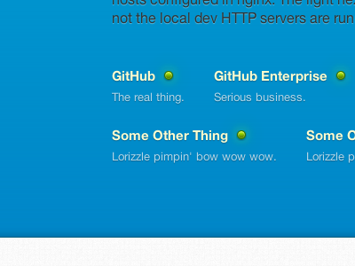 Run Local, Run github green lights lights on pure css ui