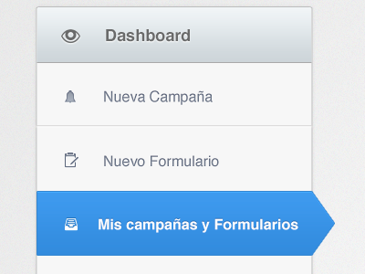 Dashboard Sidebar active campain dashboard ui