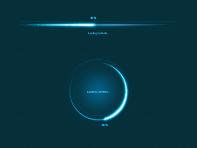 Loading Bar futuristic glow loading progress