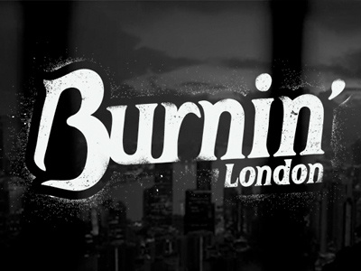 Burnin Identity hand drawn logo script