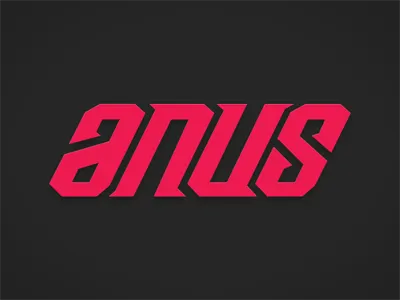 anus anus janus logo type typography vulgar
