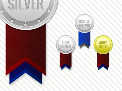 Award Ribbons addy award design dumbwaiter dwaiter gold medal rbj ribbon silver