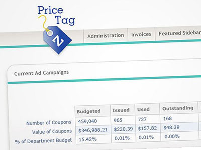 Dashboard For Digital Coupons dashboard data table logo ui