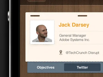 Profile Badge app badge blue brown iphone profile texture twitter wood