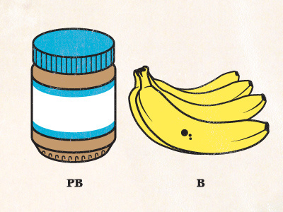 PB & B banana icons packaging peanut butter