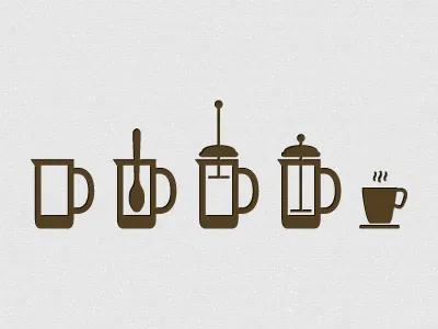 Coffee Icon System ai app application clean coffee design detail icon ios iphone minimal process psd simple vector