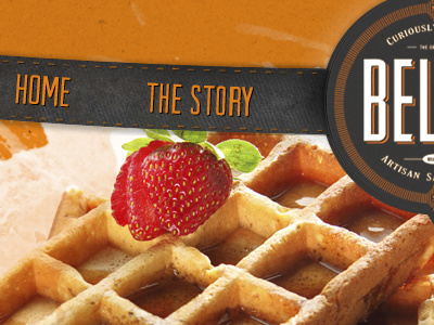 Bel 50 logo navigation typography waffles