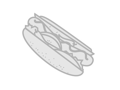 Hot Dog Icon chciago style hot dog chicago design dog grayscale hot icon style