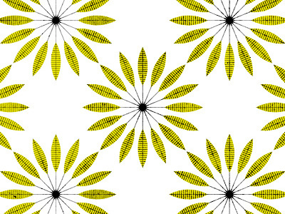 67 flowers leaves lines pattern repeating repetition