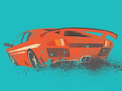 Eat My Dust car illustration lamborghini texture