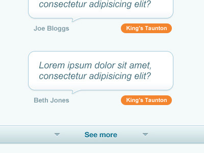 Latest Questions bubble button design more question social ui