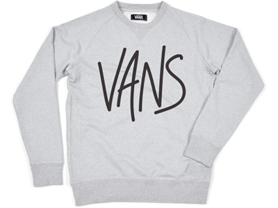 Vans apparel clothing graphic design lettering skateboarding sweatshirt typography vans