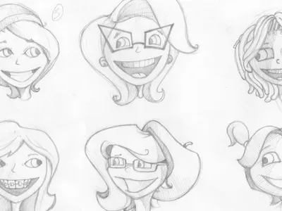 Character Sketches characters illustration pencil sketch