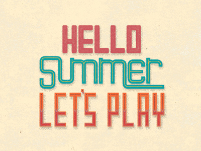 Hello Summer lettering type typography