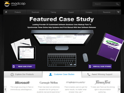 Homepage aerial view banner book button dark desk homepage ipad keyboard page paper purple web website